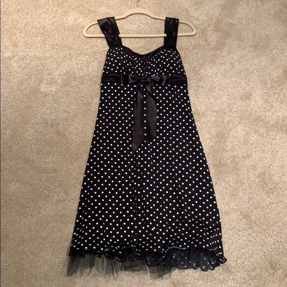 Polka dot cocktail dress. NWOT LARGE